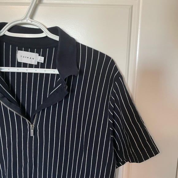 Topshop Collared Tee Shirt - Picture 2 of 5